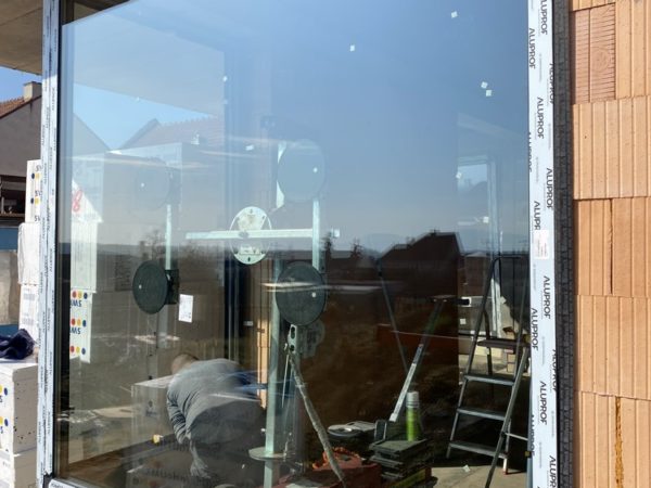 Montáž hliníkových oken RD Ivaň